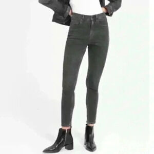 Everlane black dark gray the high rise skinny jeans  Washed Black sz 25 regular